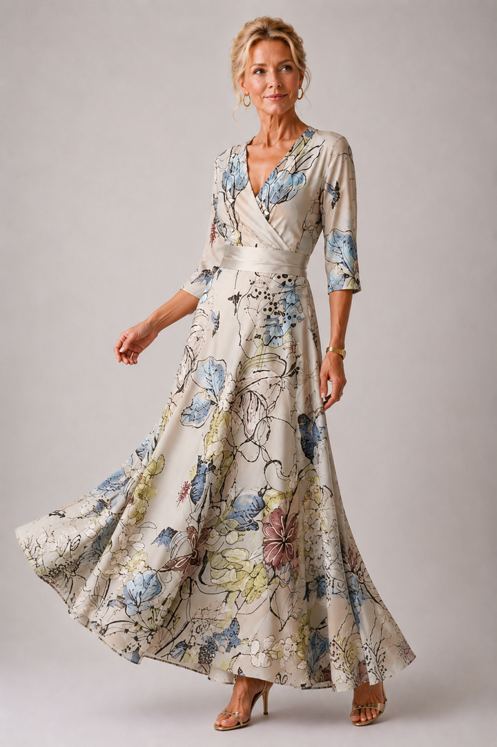 Sabina | Robe raffinée à motif floral