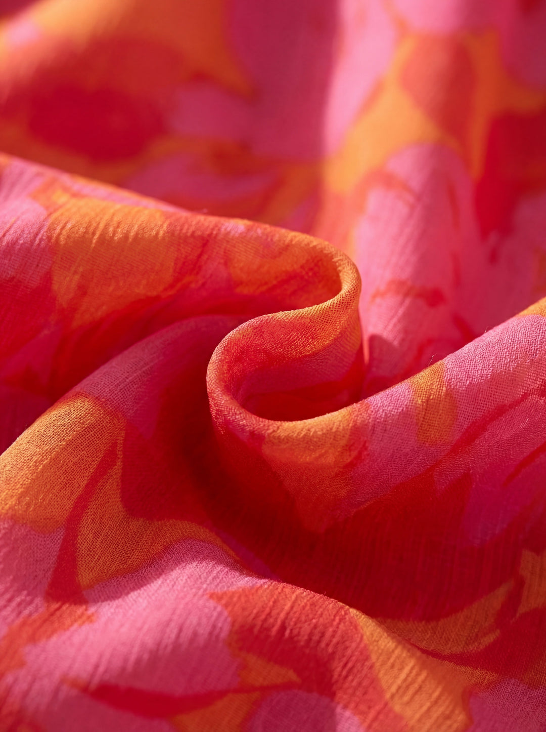 Oliva | Robe longue à motif floral, manches ballon et col en V