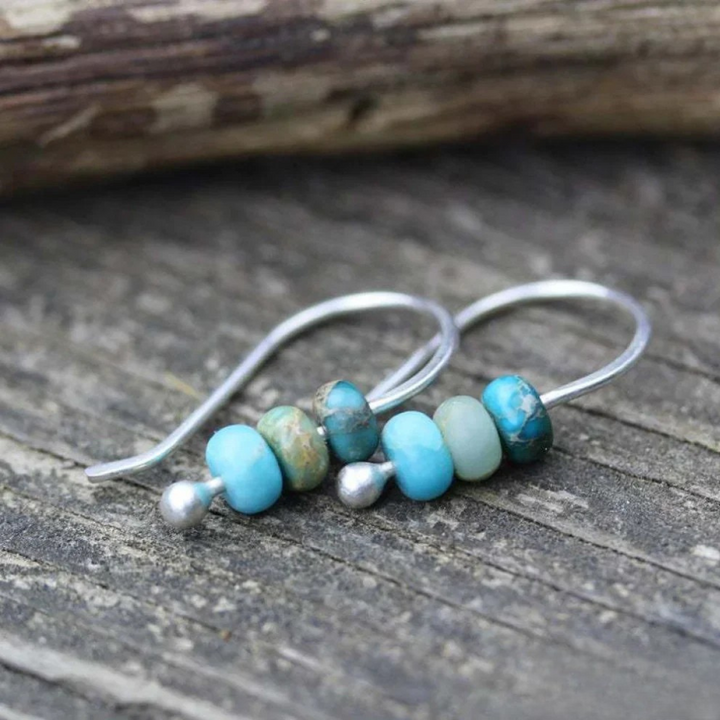 Boucles d'oreilles en perles turquoise