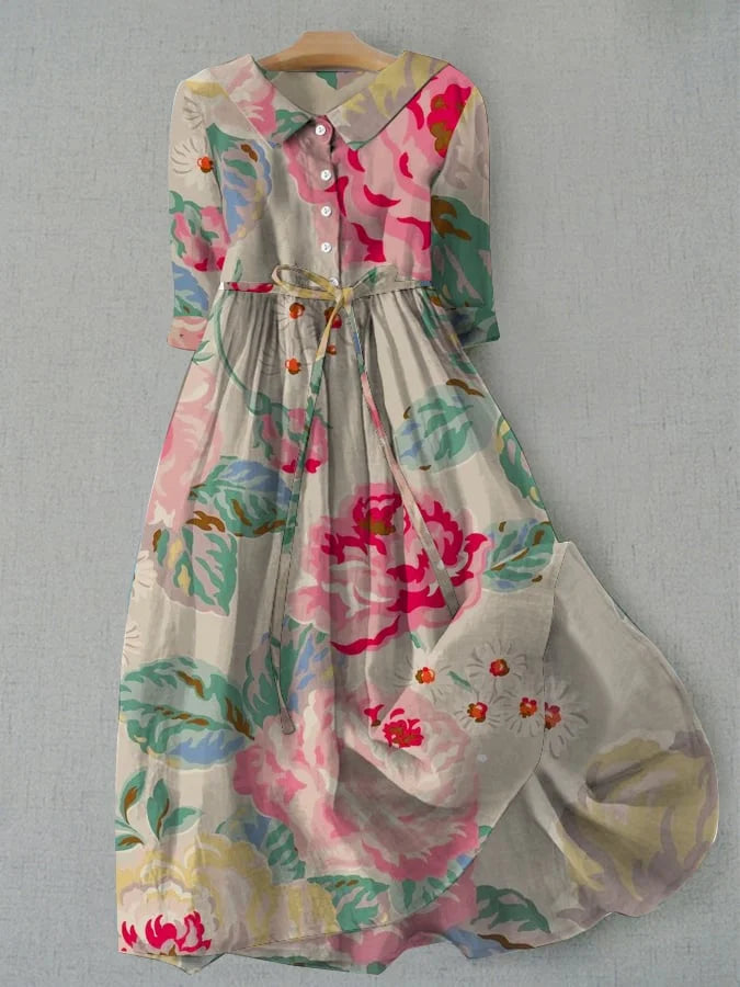 Madeleine | Elegante abito floreale color pastello