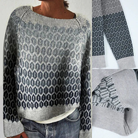 Sanya - Pull en tricot rétro scandinave