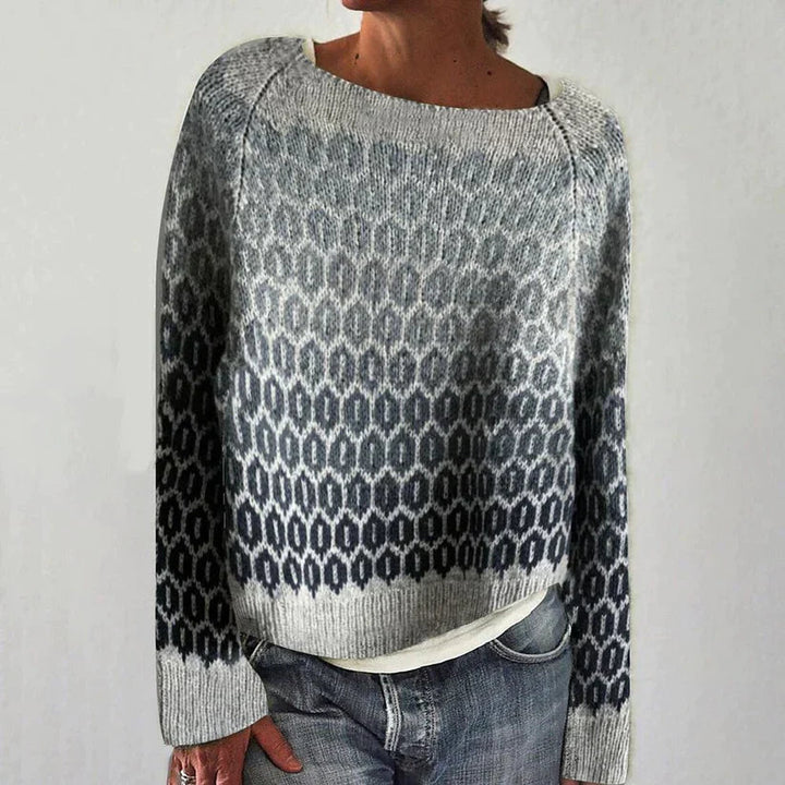 Sanya - Pull en tricot rétro scandinave