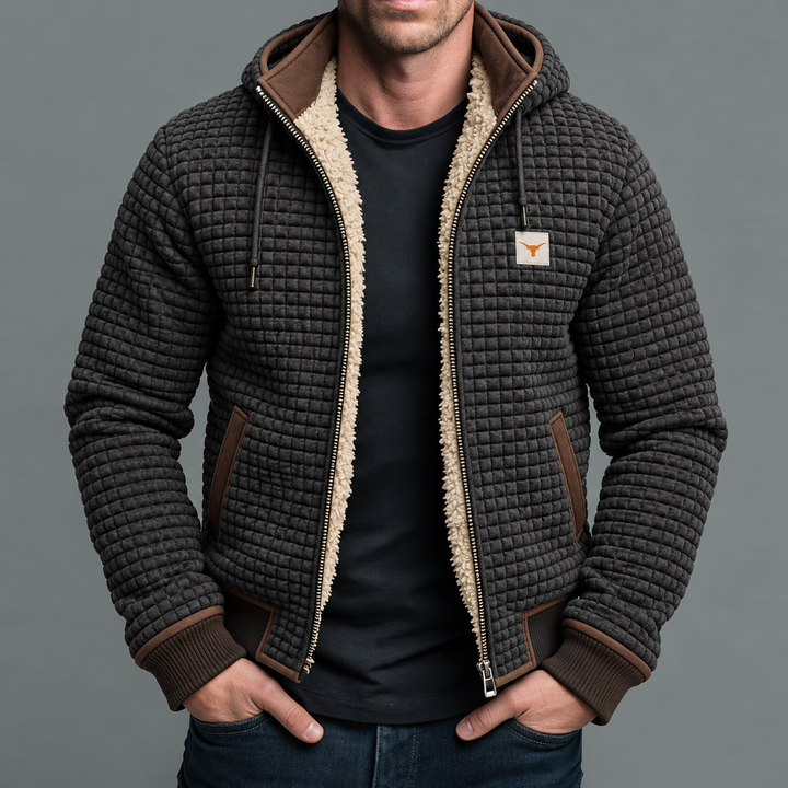 Wolfgang I Herren Gewatteerte Jacke mit Reißverschluss