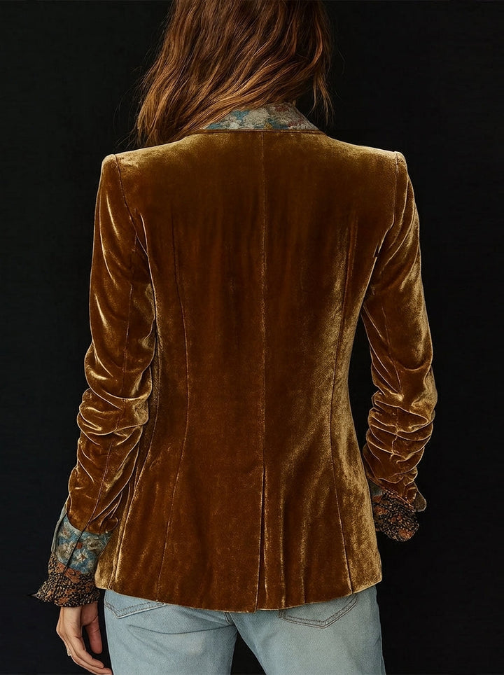 Marcela - Patchwork-Blazer mit Vintage-Blumenmuster