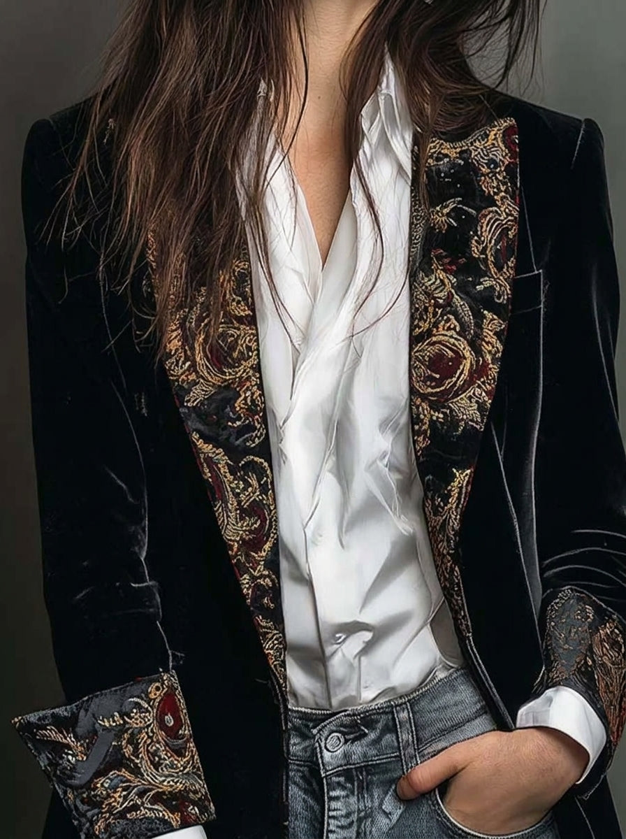 Marta - Taillierter Blazer mit Barockmuster