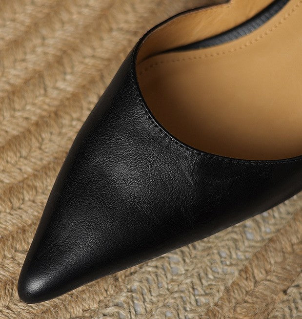 Décolleté kitten heels in pelle Ceyra