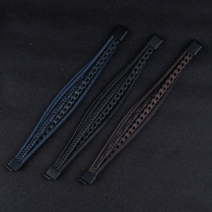 Ragnar Vol. I Bracciale vichingo in pelle intrecciata