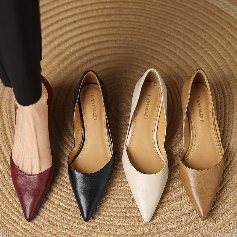 Décolleté kitten heels in pelle Ceyra