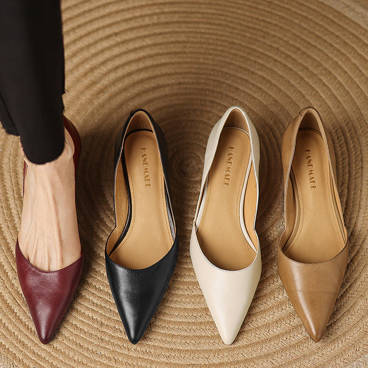 Décolleté kitten heels in pelle Ceyra