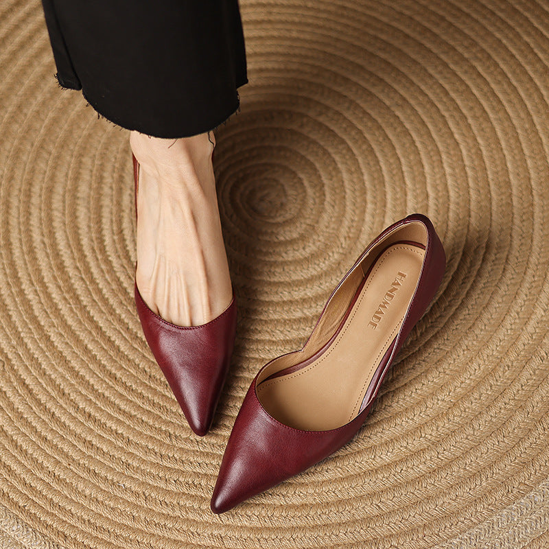 Décolleté kitten heels in pelle Ceyra