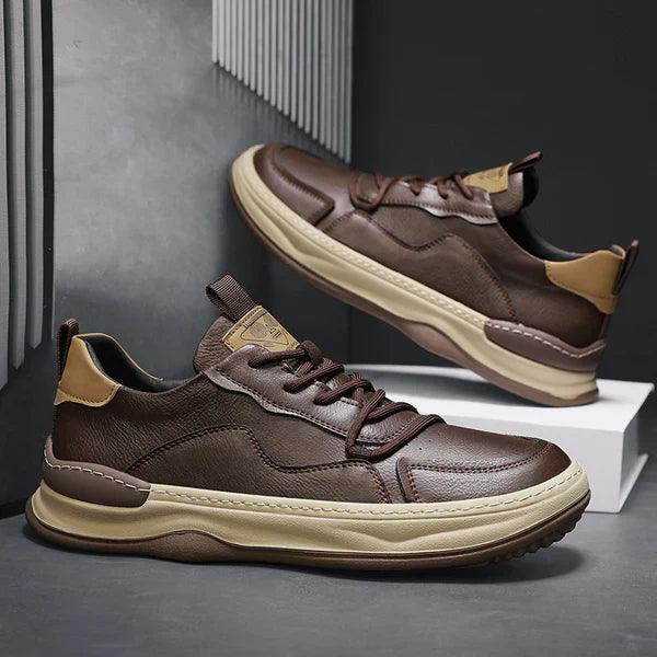 Scarpe in pelle con suola alta
