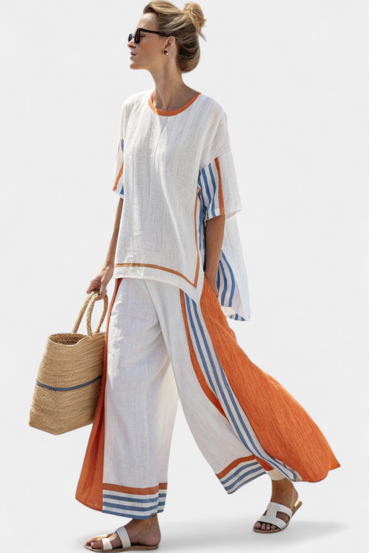 Anzaleira | Ensemble rayé élégant