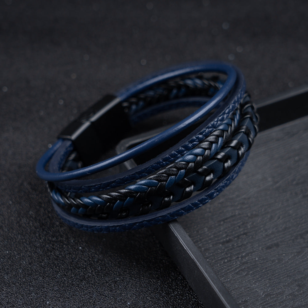Ragnar Vol. I Bracciale vichingo in pelle intrecciata