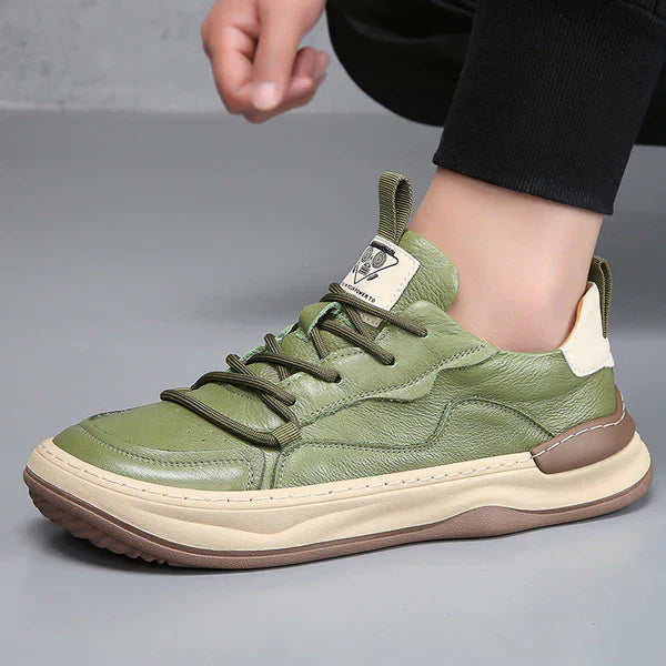 Scarpe in pelle con suola alta