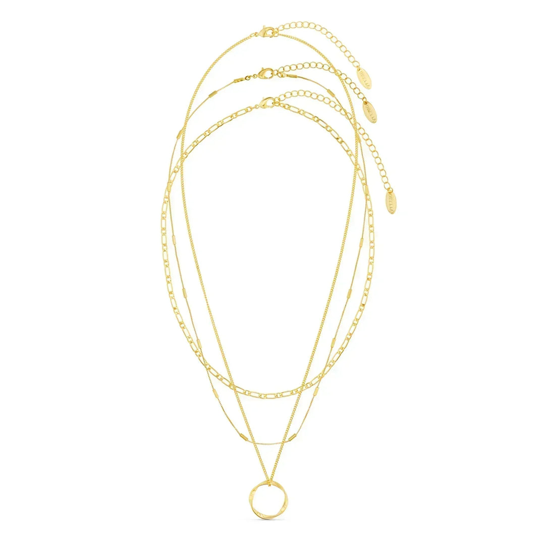 Collier aperto a tre fili in oro
