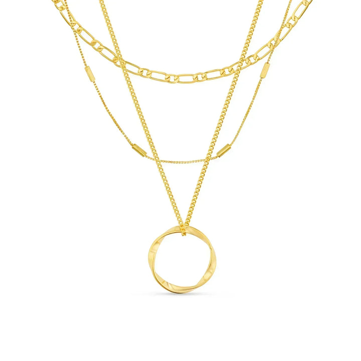 Collier aperto a tre fili in oro