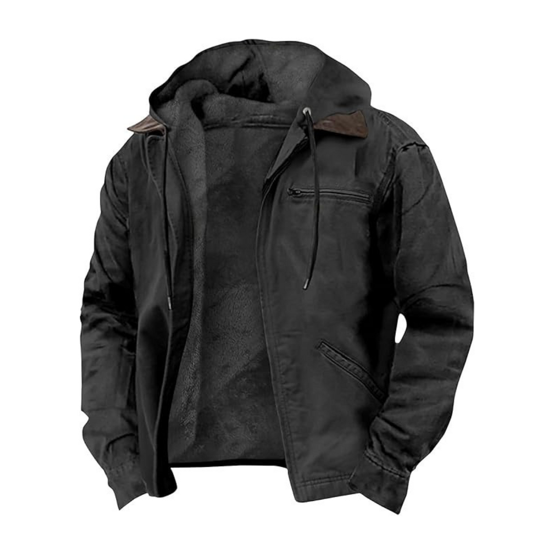Isak™ | Warme Fleecegefütterte Kapuzen Vintage Jacke