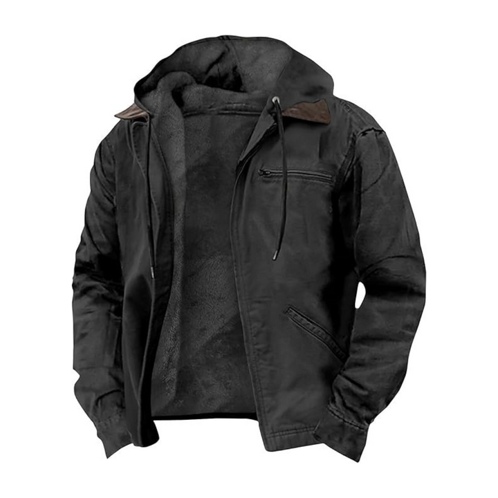 Isak™ | Warme Fleecegefütterte Kapuzen Vintage Jacke