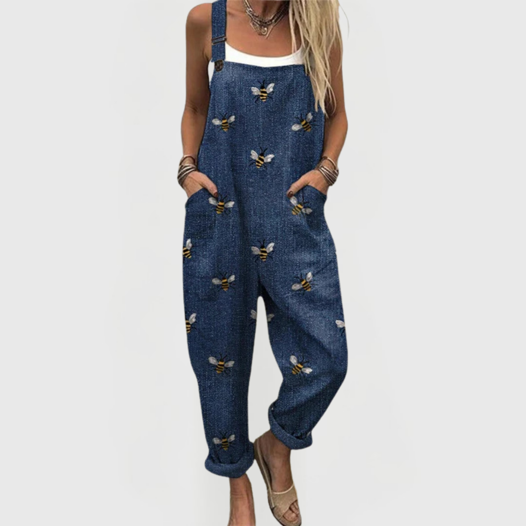 Bequeme bedruckte Latzhose