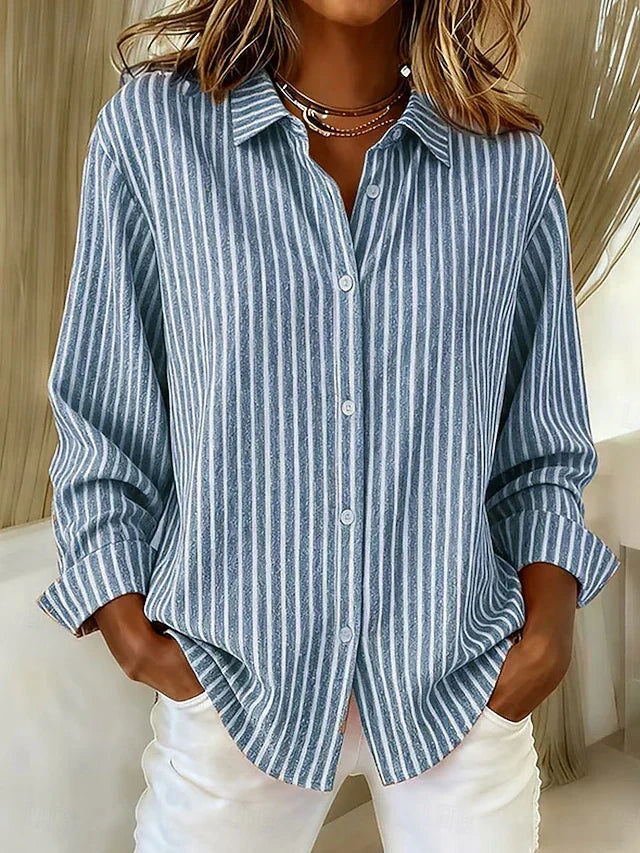 Jimena | Blouse rayée à boutons