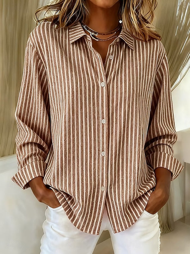 Jimena | Blouse rayée à boutons