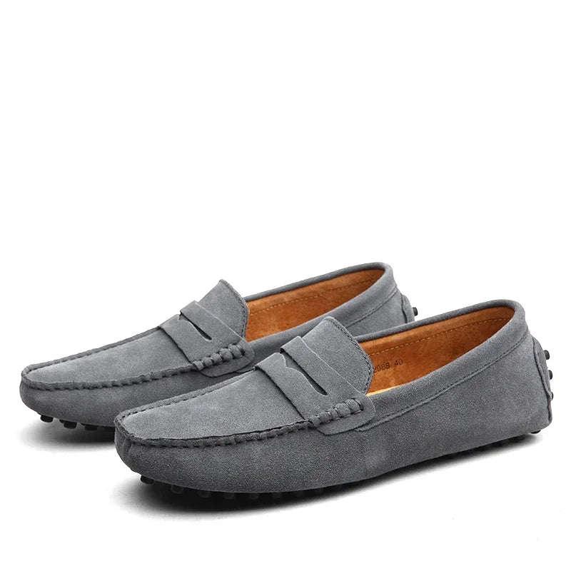 Mocassini casual in pelle scamosciata