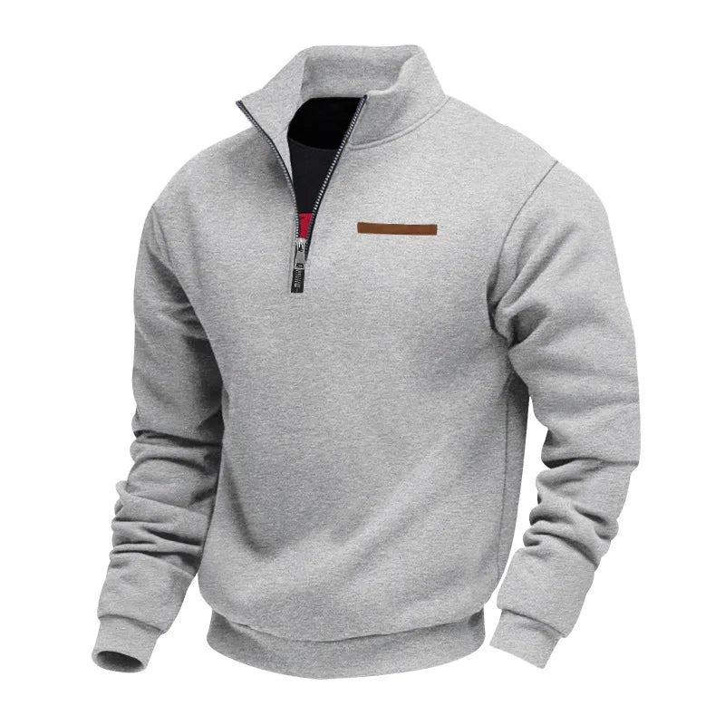 Pull zippé en polaire décontracté