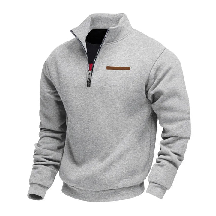 Pull zippé en polaire décontracté
