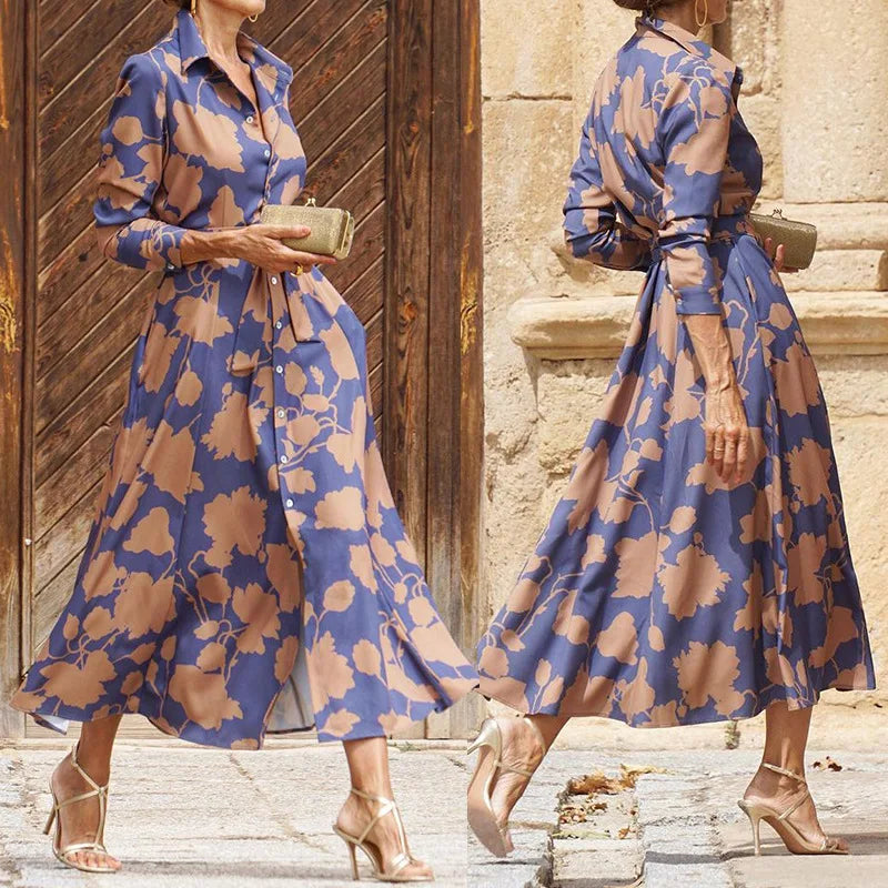 ÉLISE | ÉLÉGANTE ROBE LONGUE À MANCHES LONGUES