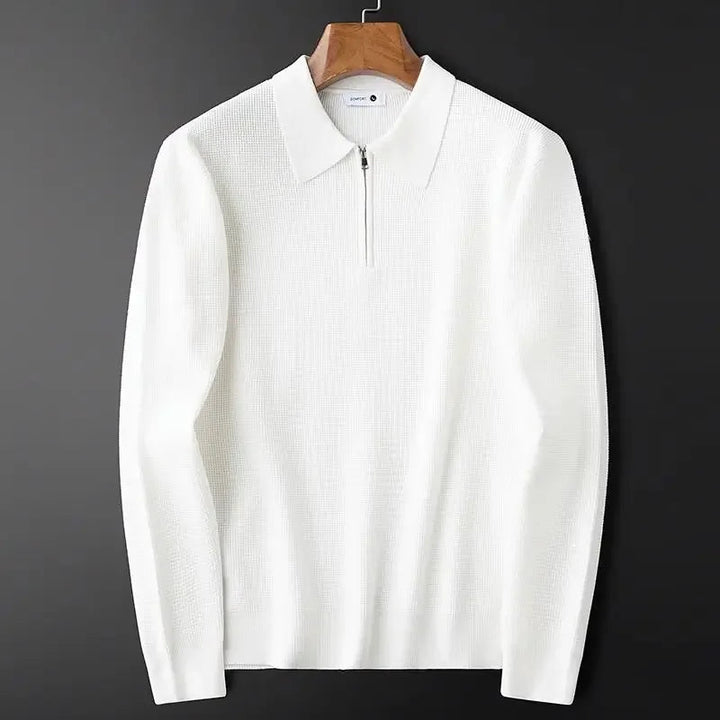 Elegante pullover con zip da uomo