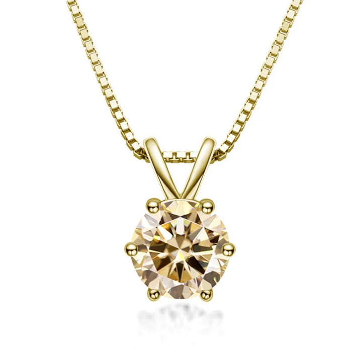 Elegante collana a solitario con moissanite