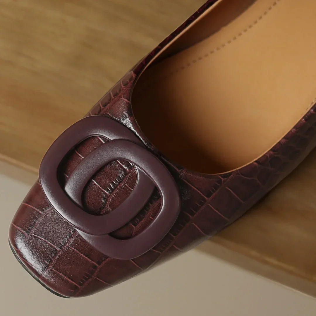 Ballerines Opium en cuir de crocodile