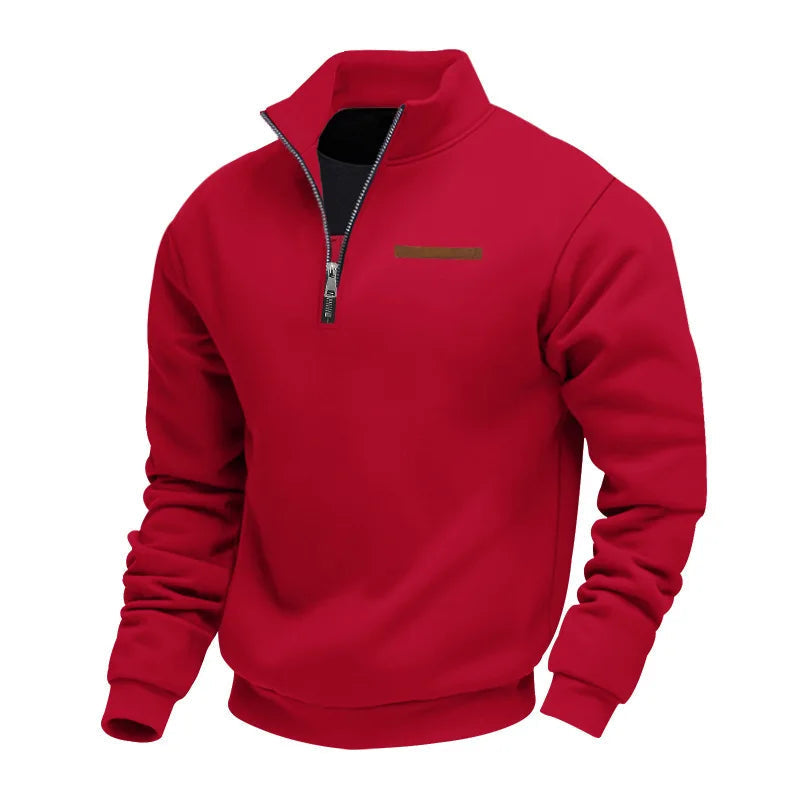 Pull zippé en polaire décontracté