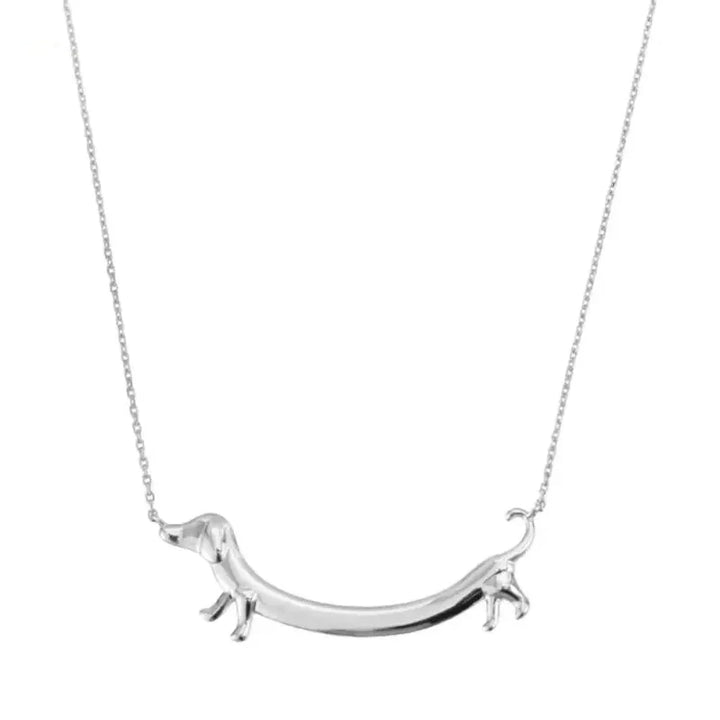 Collier avec teckel doré