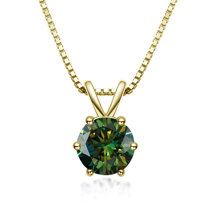Elegante collana a solitario con moissanite