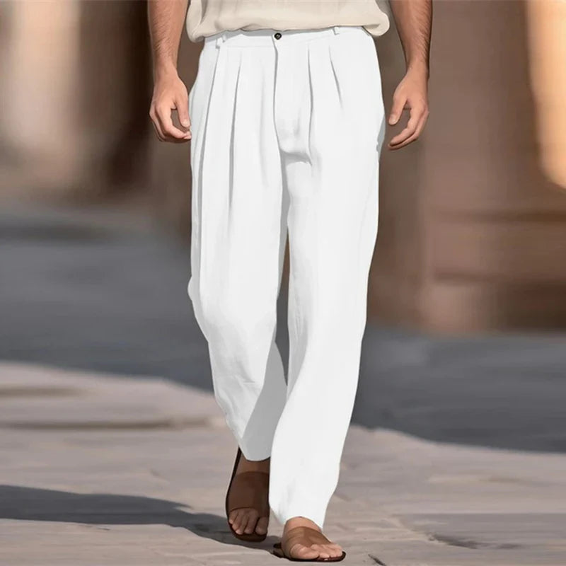 Pantalons en lin décontractés