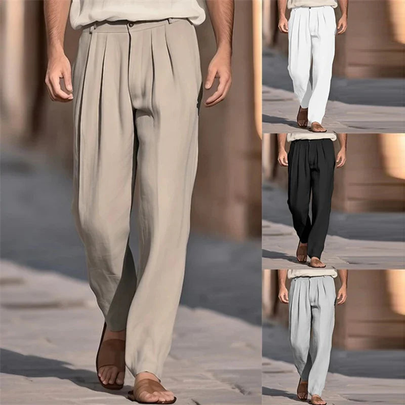 Pantalons en lin décontractés