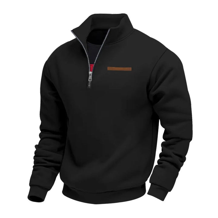 Pull zippé en polaire décontracté