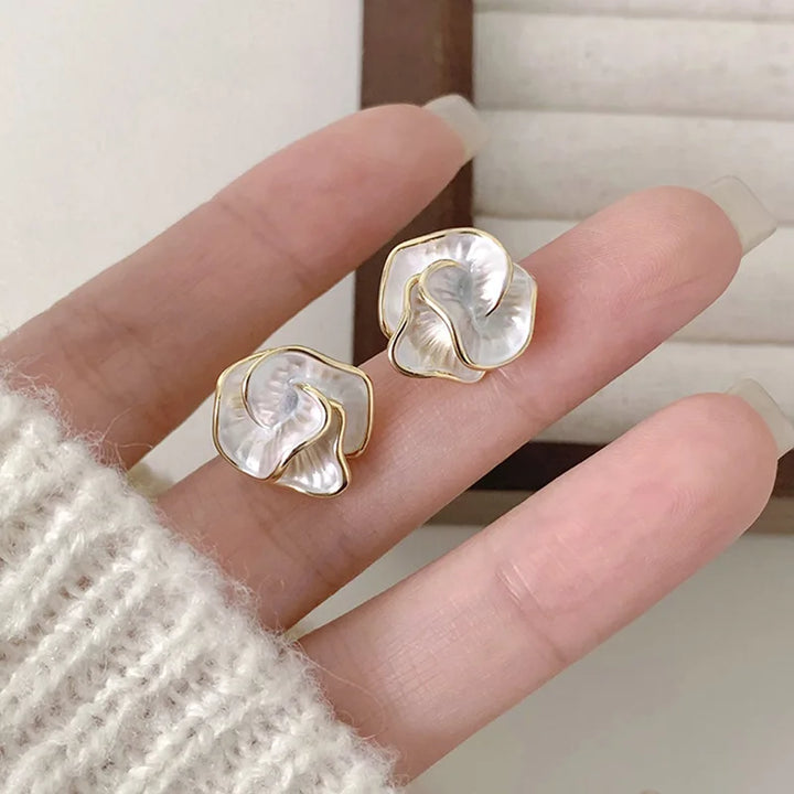 Boucles d'oreilles fleurs en perles
