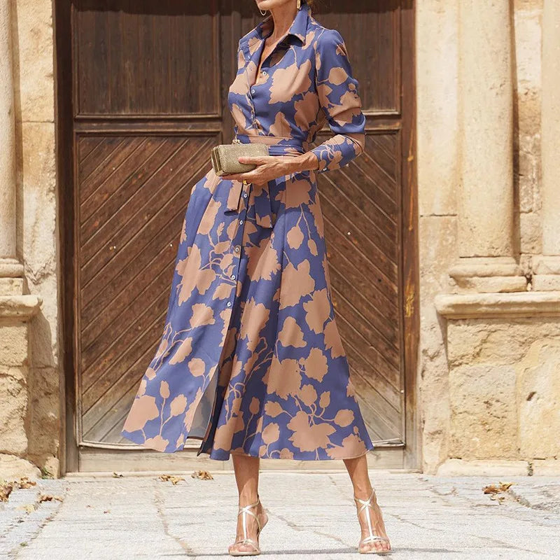 ÉLISE | ÉLÉGANTE ROBE LONGUE À MANCHES LONGUES