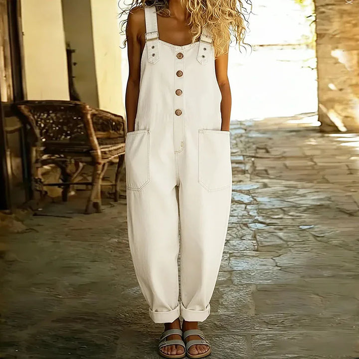 Mae | Vintage-Denim-Latzhose mit verstellbaren Trägern