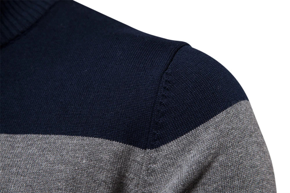 Pull-over élégant en coton avec fermeture éclair