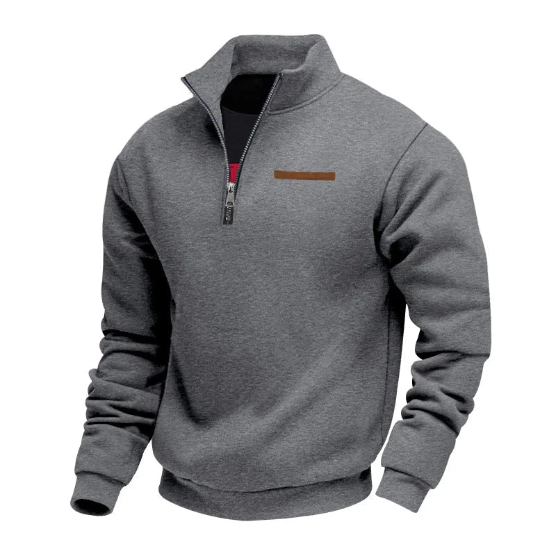 Pull zippé en polaire décontracté