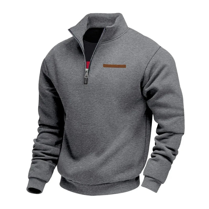 Pull zippé en polaire décontracté