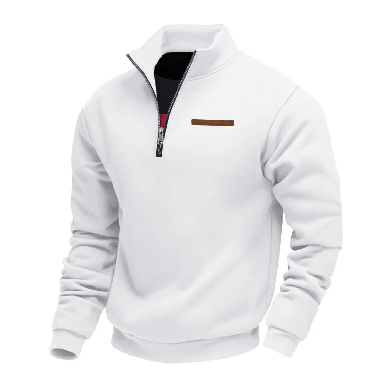 Pull zippé en polaire décontracté