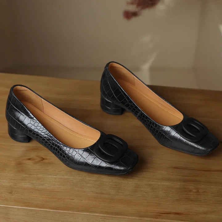 Ballerines Opium en cuir de crocodile