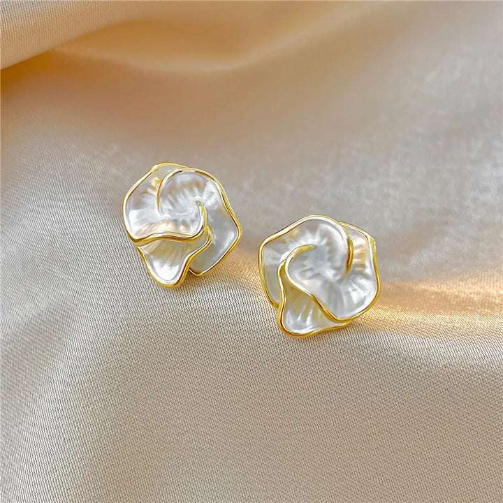 Boucles d'oreilles fleurs en perles