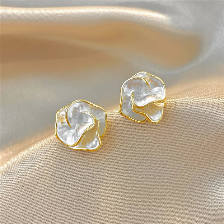 Boucles d'oreilles fleurs en perles