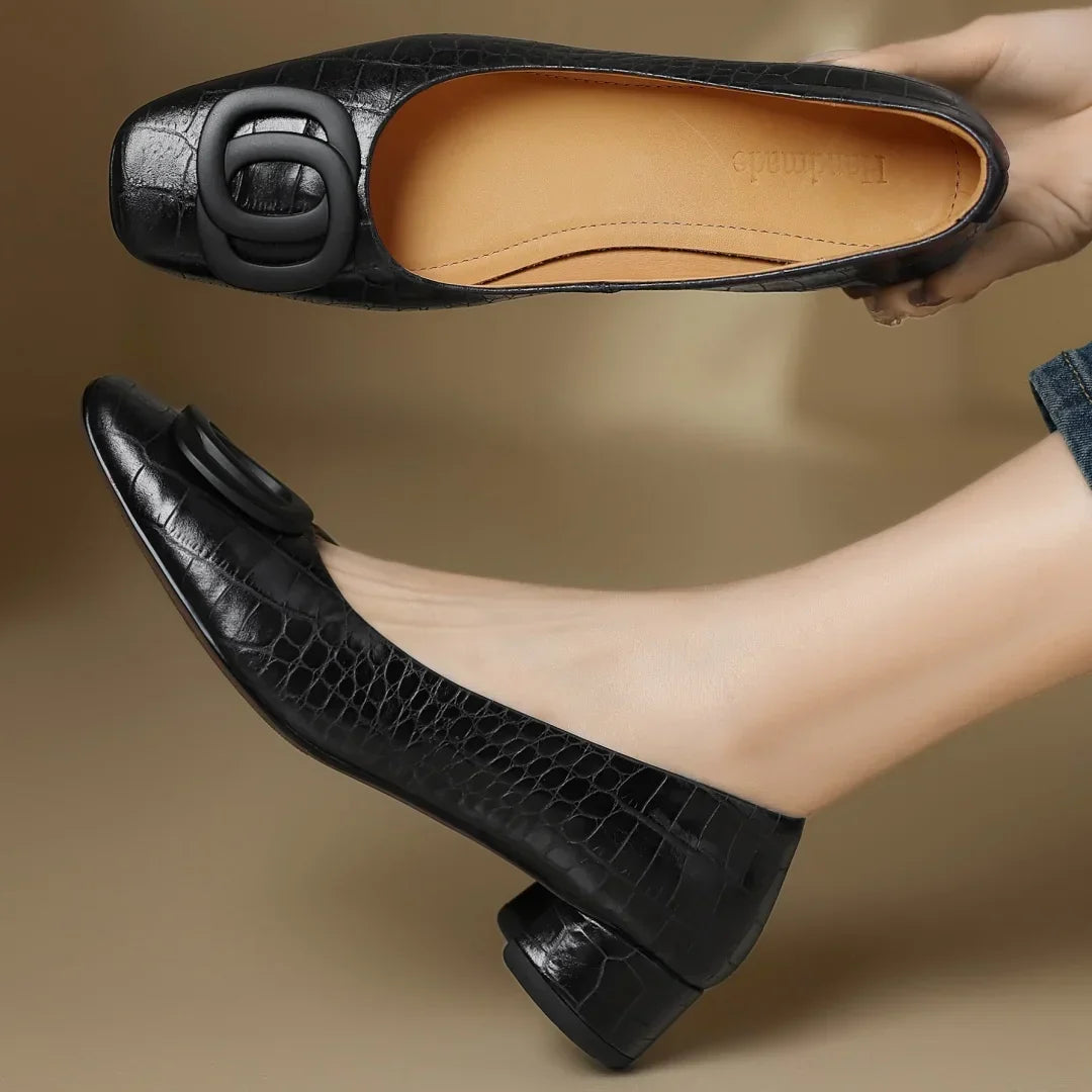 Ballerines Opium en cuir de crocodile