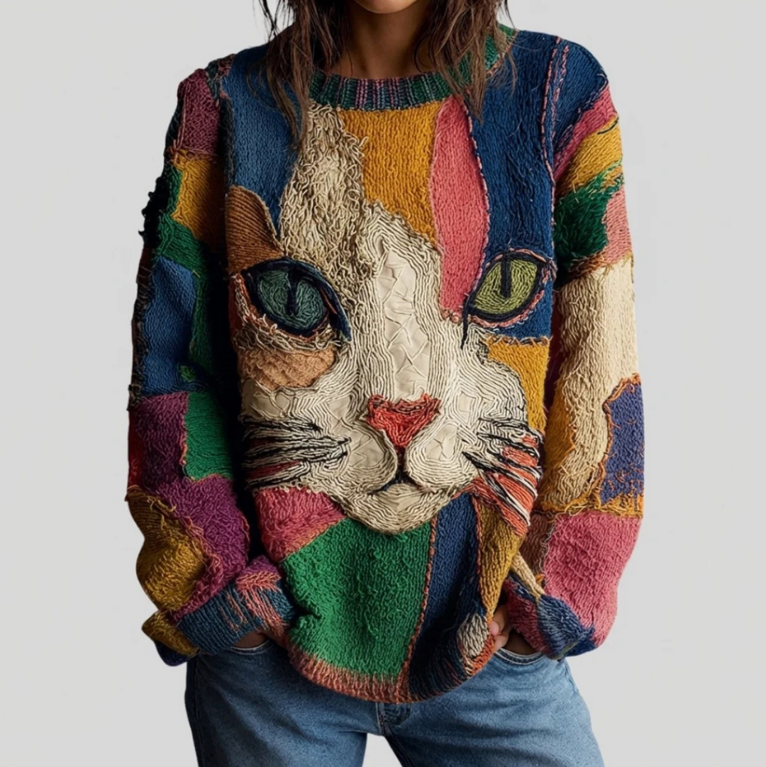 Birgit | Top artistique à message sur les chats